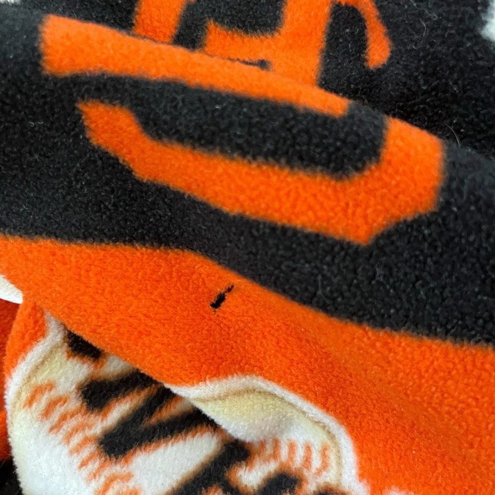 San Francisco Giants MLB Stadium Blanket Throw Fleece Checkered Satin Border